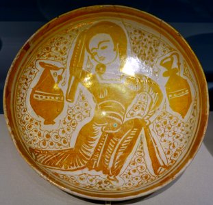 Bowl, Cairo, Egypt, 11th century AD, earthenware painted in monochrome luster over opaque white glaze - Freer Gallery of Art - DSC04597