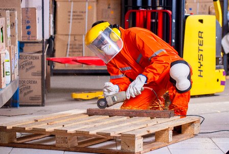 Work clothes industrial safety protective goggles photo