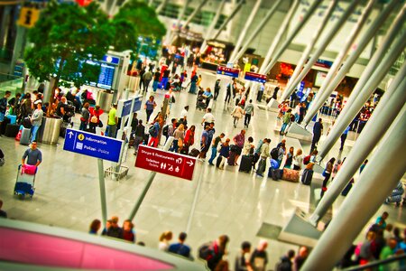 Air traffic travel departure