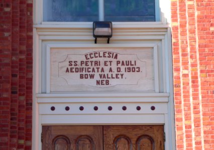 Bow Valley SS Peter-Paul front inscription