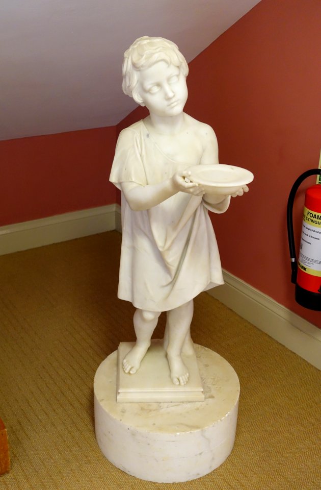 Boy with an Alms Dish, by Christian Daniel Rauch, 1839, marble - Bowood House - Wiltshire, England - DSC00691