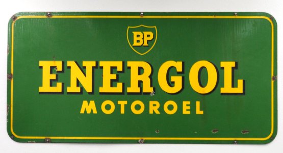 BP Energol motoroel, enamel advertising sign