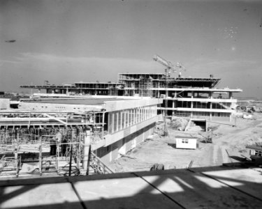 Bouw Luchthaven Schiphol, het Stationsgebouw, Bestanddeelnr 918-2712