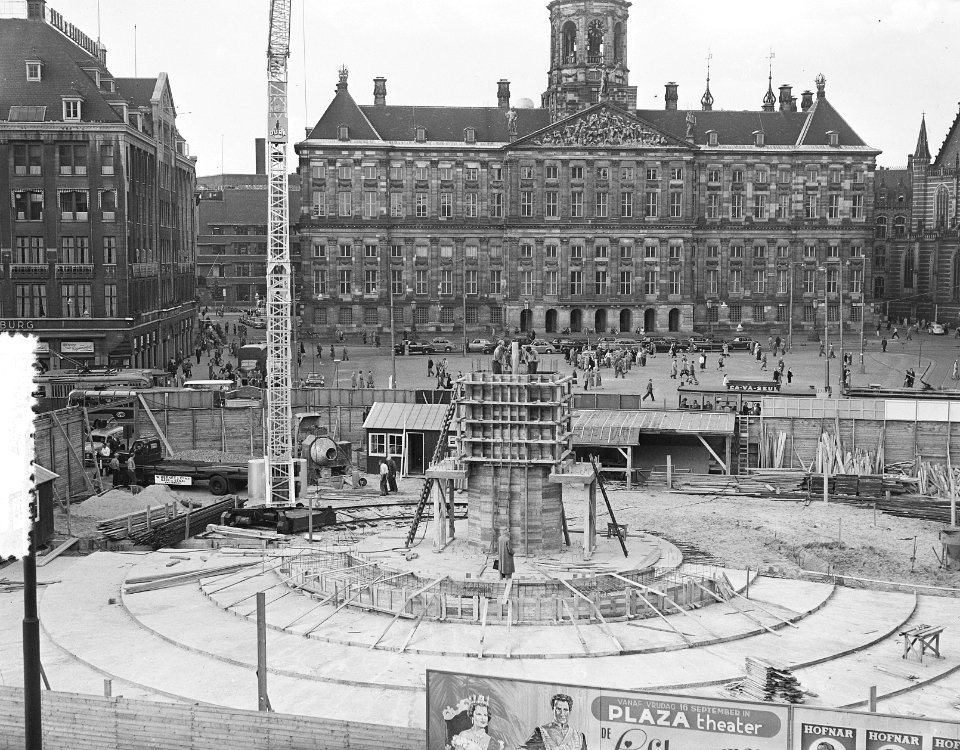 Bouw Nationaal Monument Dam Amsterdam, Bestanddeelnr 907-3342