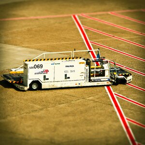 Miniature effect tilt shift vehicle photo