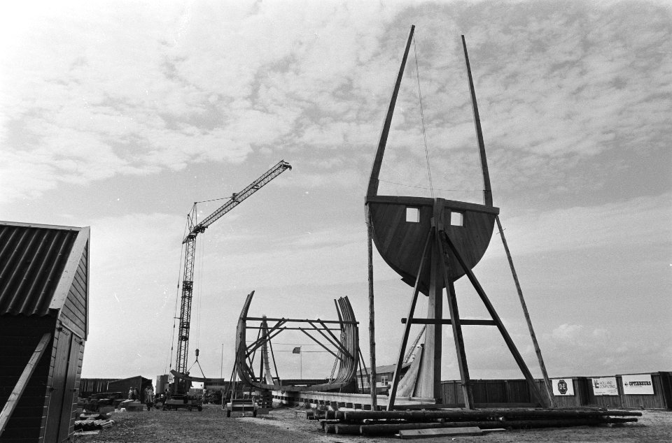 Bouw replica spiegelretourschip Batavia in Lelystad, Bestanddeelnr 933-7323