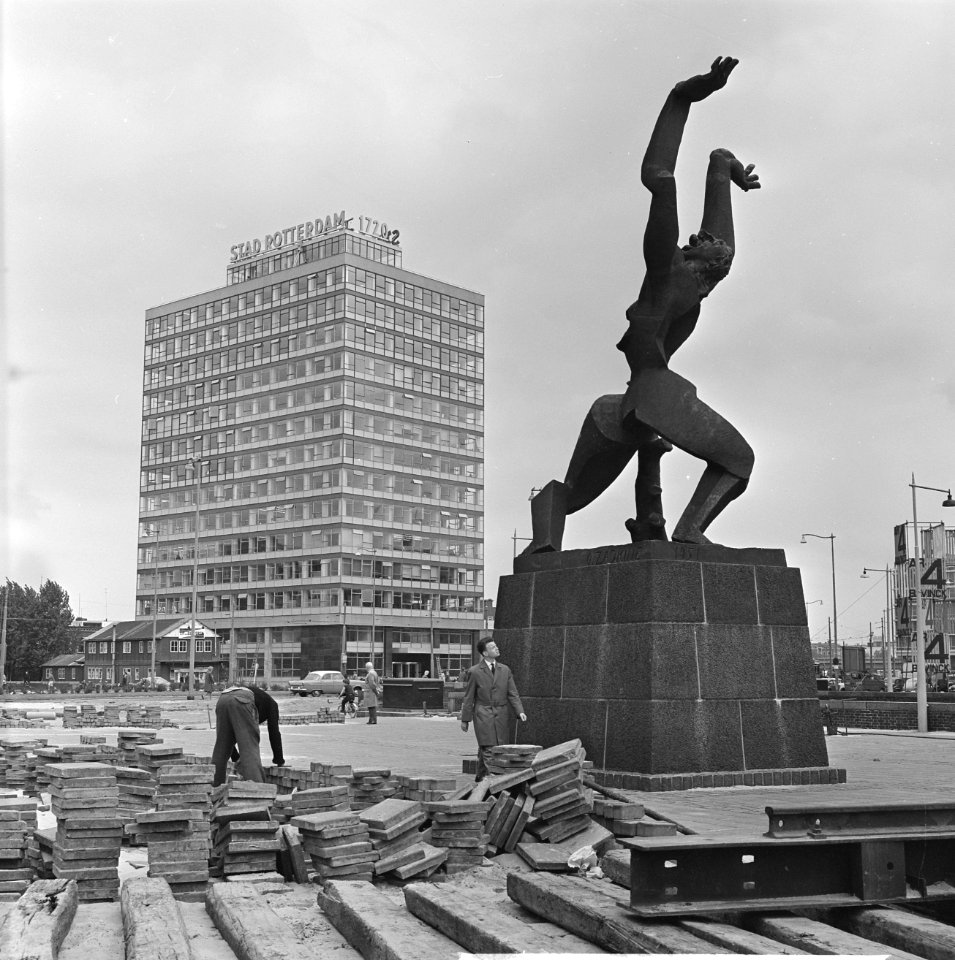 Bouw kantoorflat Stad Rotterdam, Bestanddeelnr 913-9926
