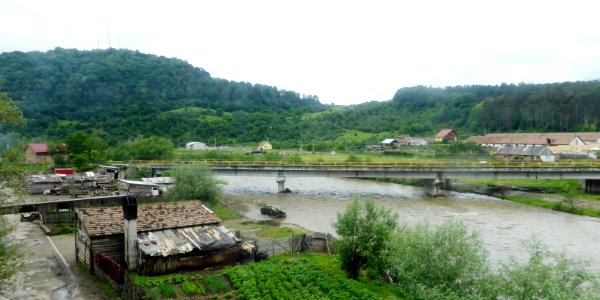 Brücke über den Zibin in Talmesch, 1