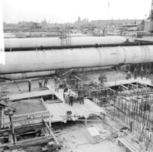 Bouw IJtunnel, noordelijke ingang Adelaarsweg, Bestanddeelnr 916-8152