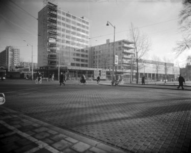 Bouw Rijnhotel annex AMVJ gebouw in Rotterdam, Bestanddeelnr 910-0120