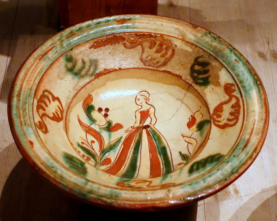 Bowl with girl, unidentified - Nordiska museet - Stockholm, Sweden - DSC09876