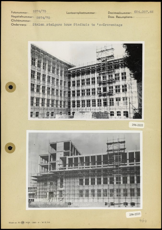 Bouw stadhuis Den Haag, Bestanddeelnr 256-2222