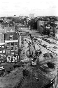 Bouw toegang metrostation Nieuwmarkt (overzicht), Bestanddeelnr 929-9301
