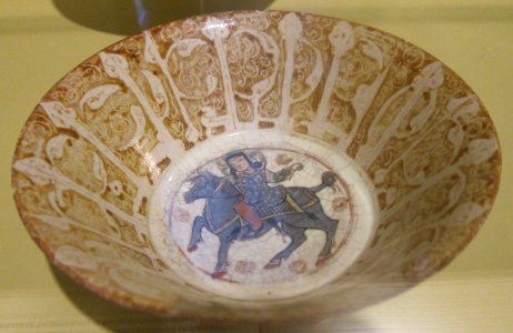 Bowl with horse and rider from Kashan, Iran, late 12th to early 13th century, HAA photo