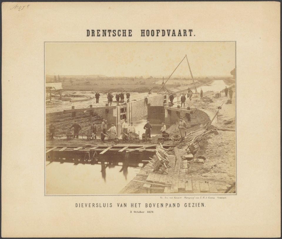 Bouw van de Dieversluis, van het bovenpand gezien, Bestanddeelnr 102