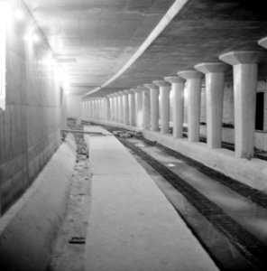 Bouw metro in Rotterdam, de bouw van het metrostation, Bestanddeelnr 916-9107
