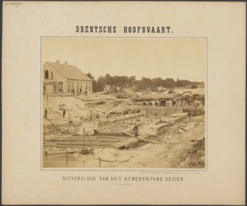 Bouw van de Dieversluis, van het benedenpand gezien, Bestanddeelnr 105