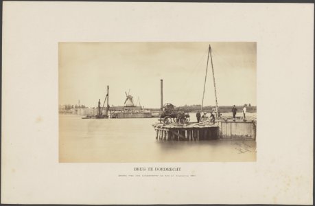 Bouw van de pijlers voor de brug met gebruikmaking van door stoommachines aanged, Bestanddeelnr 642