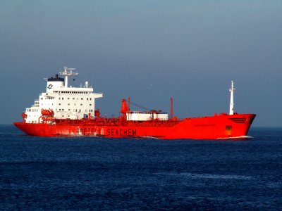 Bow Maasstad IMO 8106915 approaching Port of Rotterdam, Holland 14-Jan-2006