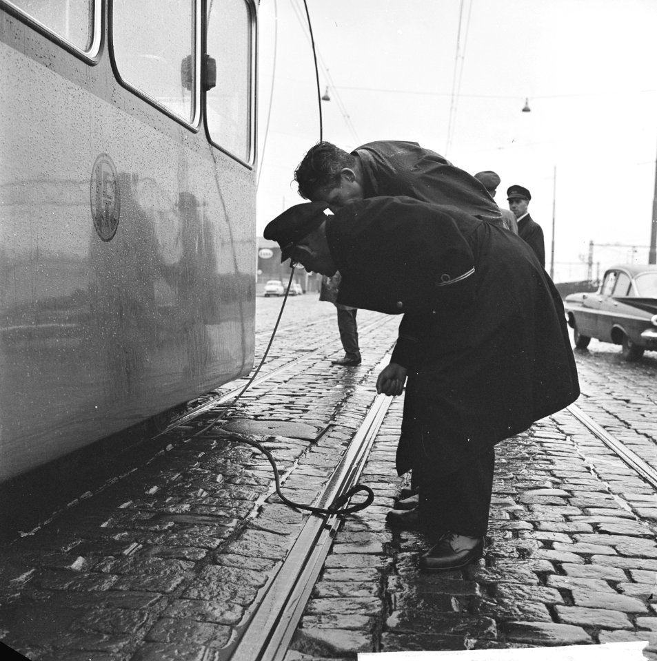 Bovenleiding tramlijn in Rotterdam afgeknapt, Bestanddeelnr 914-1890