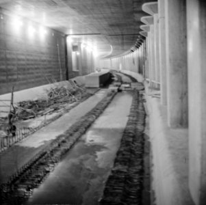 Bouw metro in Rotterdam, de bouw van het metrostation, Bestanddeelnr 916-9110