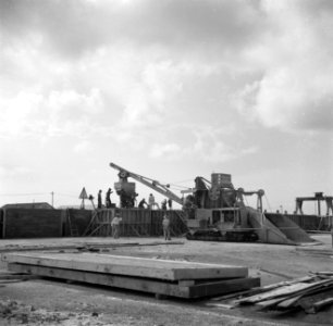 Bouwwerkzaamheden in de haven van Oranjestad op Aruba, Bestanddeelnr 252-7904
