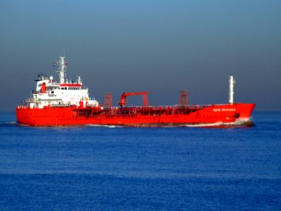 Bow Bracaria IMO 9114775 11feb2008 Rotterdam approaching Port of Rotterdam, Holland 11-Feb-2008
