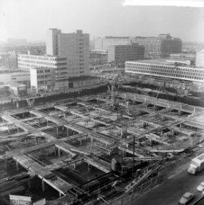 Bouw ondergrondse parkeerplaats te Rotterdam voor de grote schouwburg, Bestanddeelnr 917-3601
