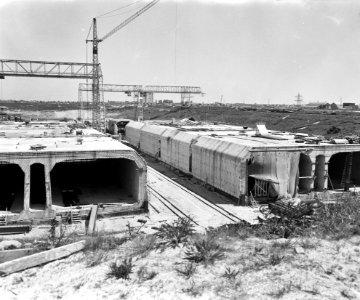 Bouw van de Coentunnel in Amsterdam-Noord ten oosten van de vlothaven, Bestanddeelnr 915-2506