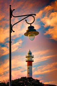 Old streetlight clouds guiding light