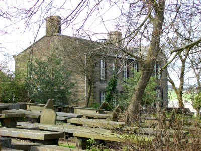 Bronte Parsonage from churchyard