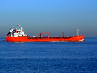 Bow Bracaria p2 11feb2008 Rotterdam approaching Port of Rotterdam, Holland 11-Feb-2008