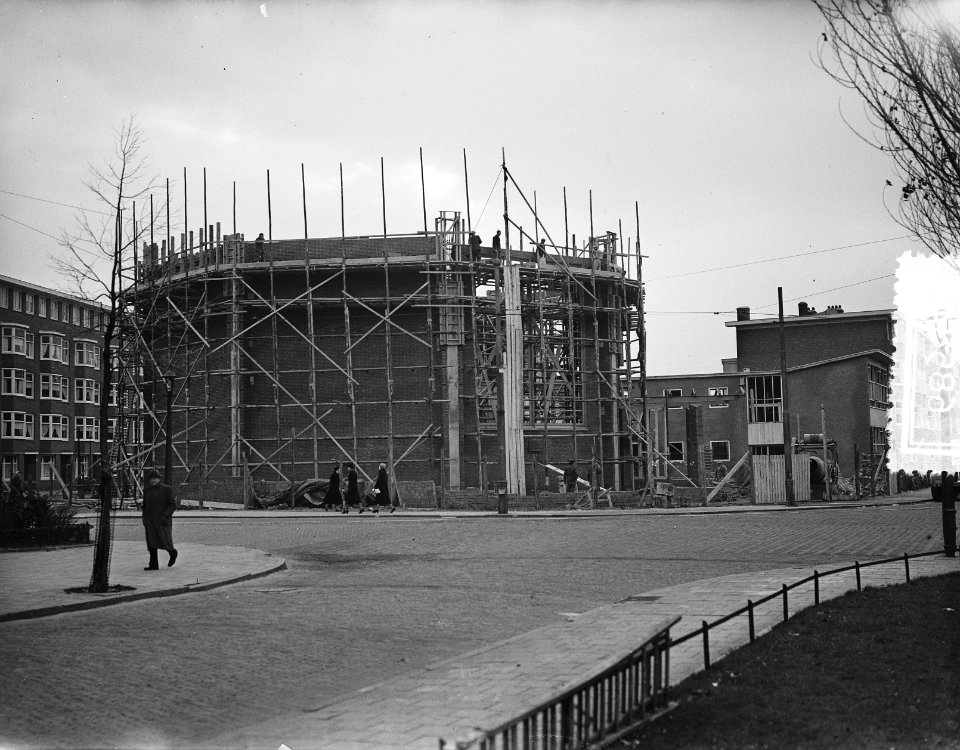 Bouw Nederlands Hervormde Kerk , Hunzestraat Amsterdam, Bestanddeelnr 906-8584