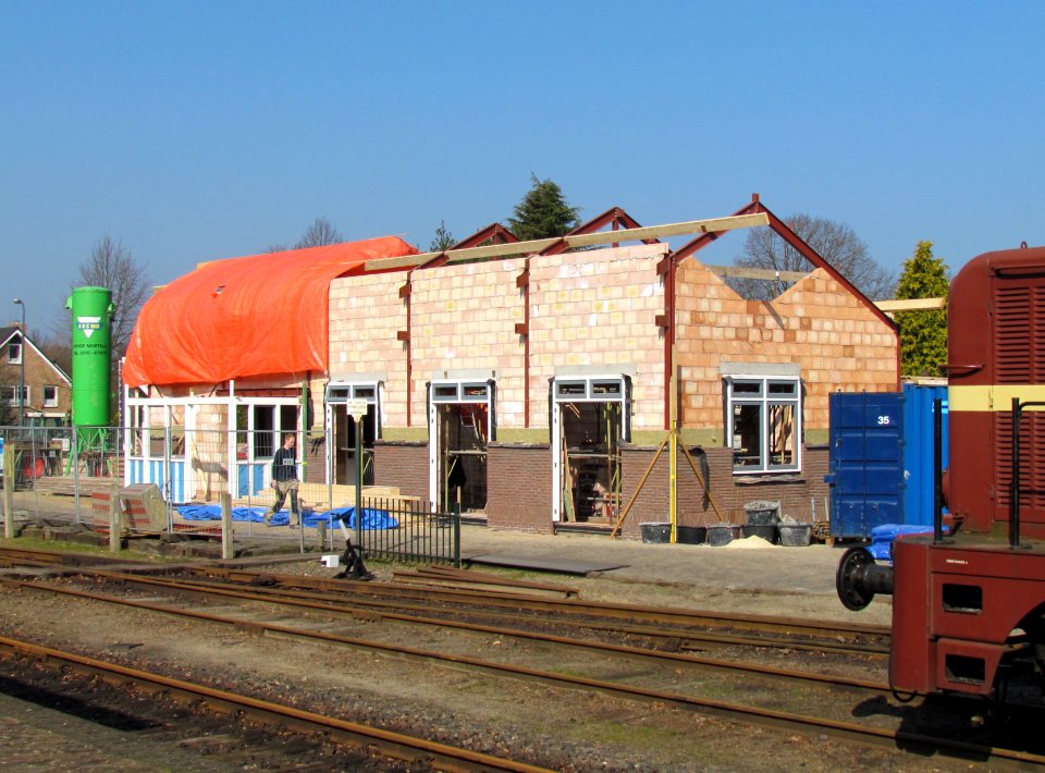 Bouw nieuw stationsgebouw Beekbergen