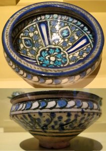 Bowl from Sultanabad, Iran, 14th century, underglaze-painted stone-paste, HAA photo