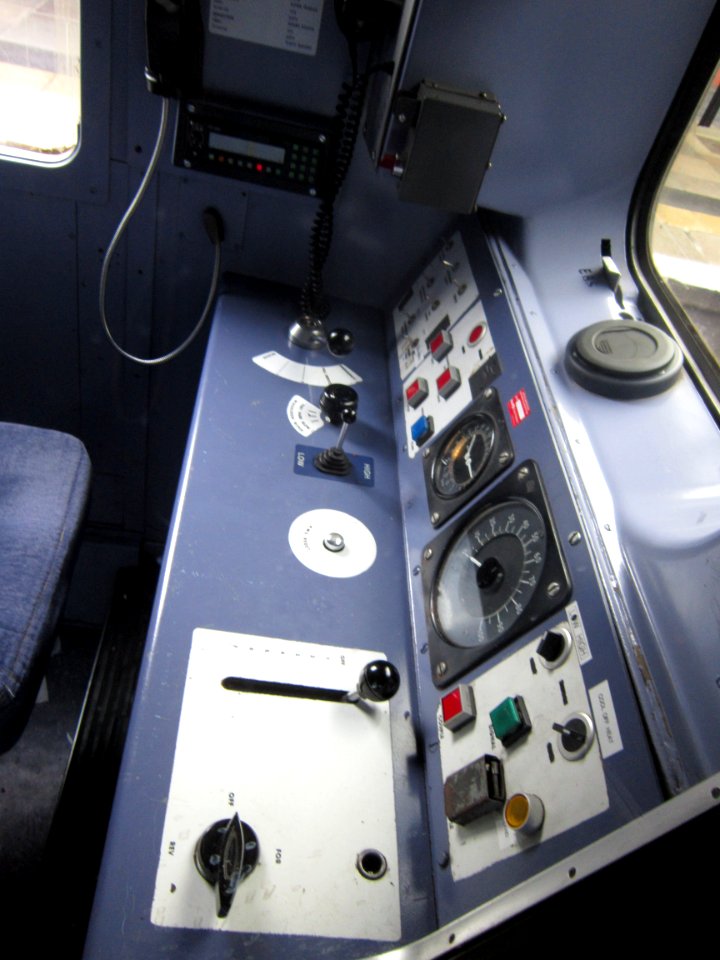 British Rail Class 150 driving cab