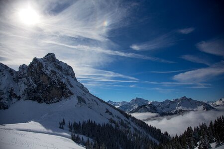 Blue nature landscape photo