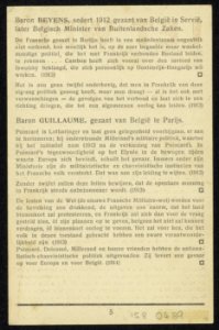 Brochure LET WEL (bladzijde 5) Baron BEYENS, sedert 1912 gezant van België in , Bestanddeelnr 158-0489