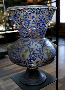 British Museum The Islamic world Mosque lamp with Lotus flowers Egypt About 1350 21022019 7639