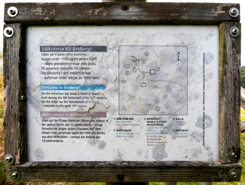 Broberg in Brodalen information board