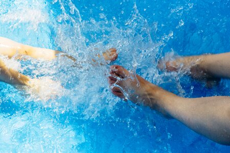 Jump into the water paddling pool photo