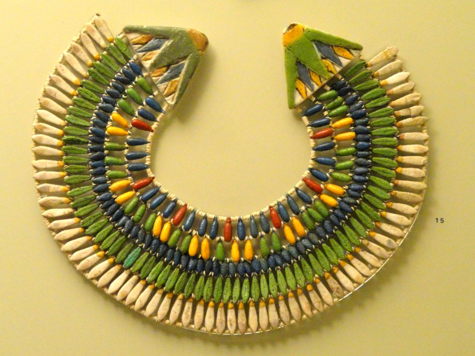 Broad collar, Amarna, Egypt, New Kingdom, c. 1370 BC, faience - Royal Ontario Museum - DSC09749