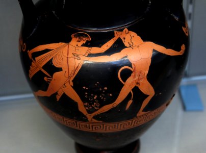 British Museum Room 20a Neck Amphora Oionokles Painter Theseus and the Minotaur 19022019 6619