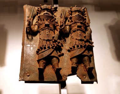 British Museum Room 25 Cast brass plaque from Benin City 17022019 5050