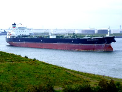 British Cormorant p2 leaving Port of Rotterdam, Holland 14-Jul-2007