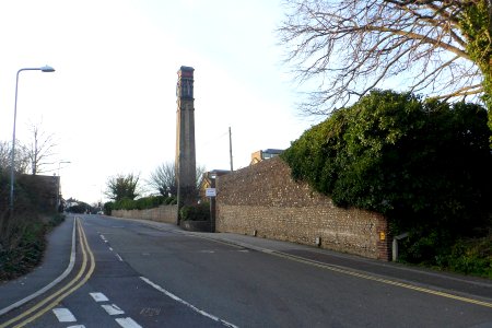 British Engineerium, Nevill Road, West Blatchington (February 2014) (Flint Walls and Chimney)