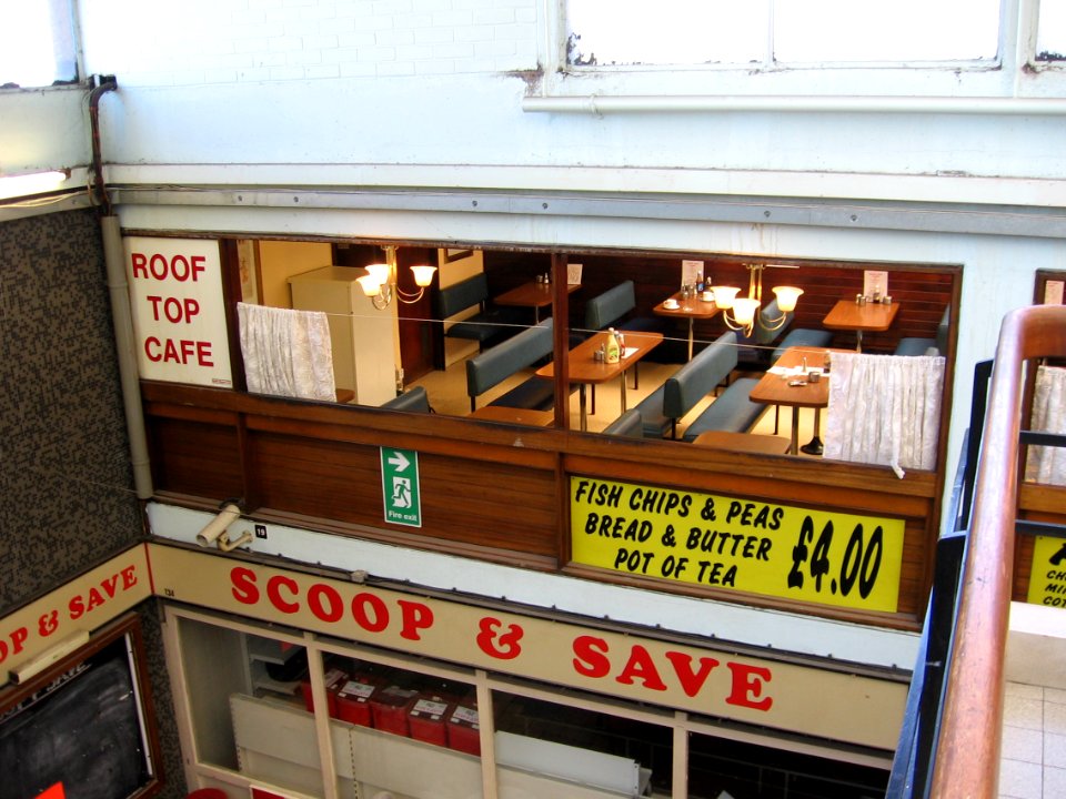 British cafe, Sheffield market photo