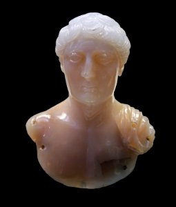 British Museum Roman Empire 18022019 Bust of a young man Chalcedony 5810 photo