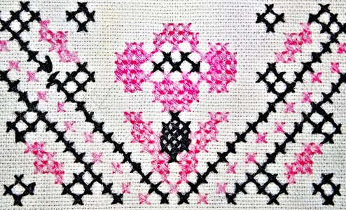 Cross stitch pattern white