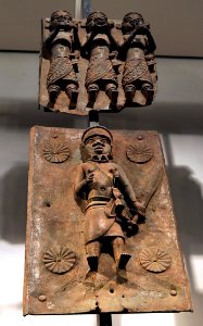 British Museum Room 25 Cast brass plaque from Benin City 17022019 5076
